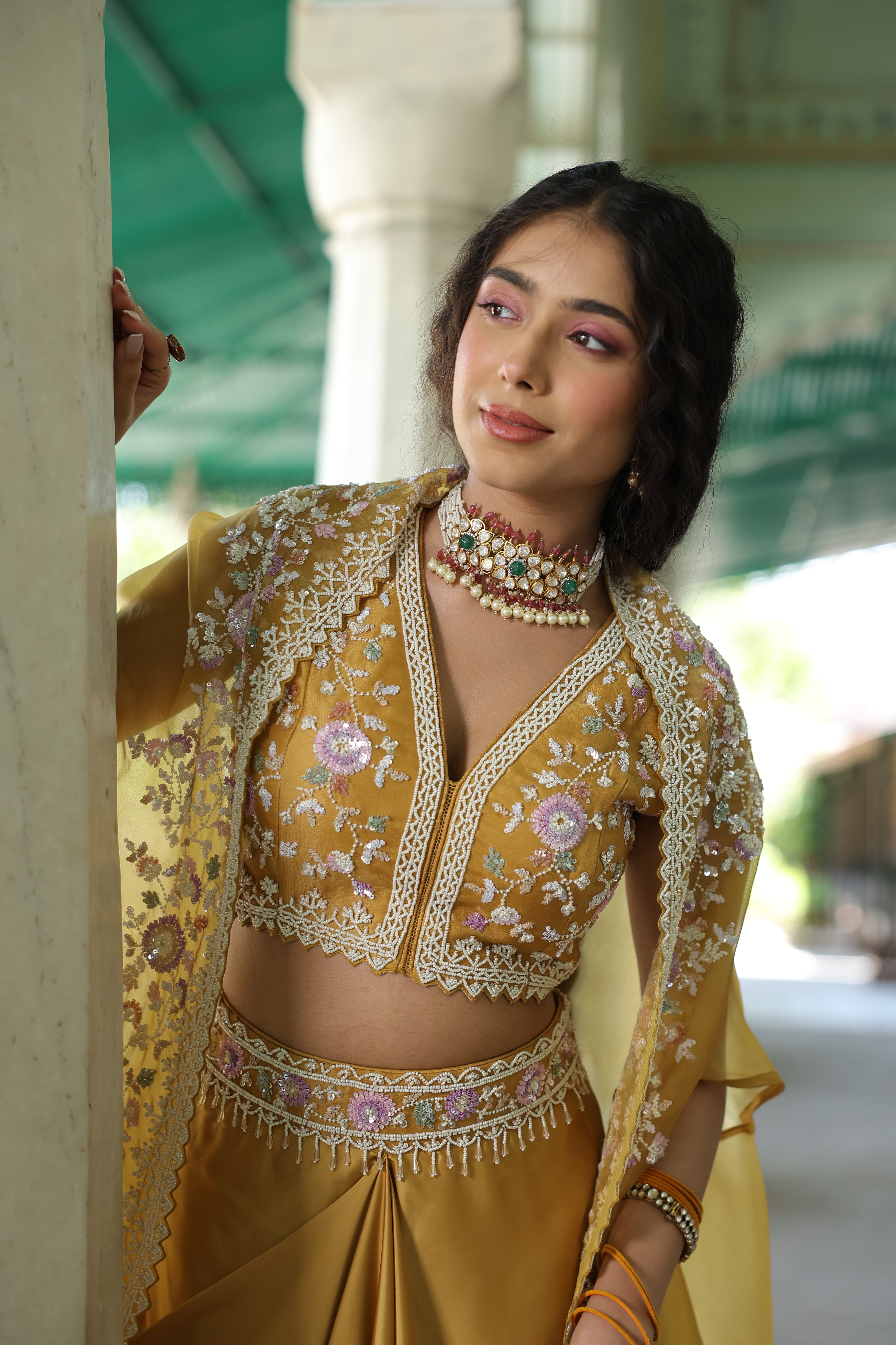 ENCRUSTED MOISSANITE NECKLACE SET WITH EARRINGS