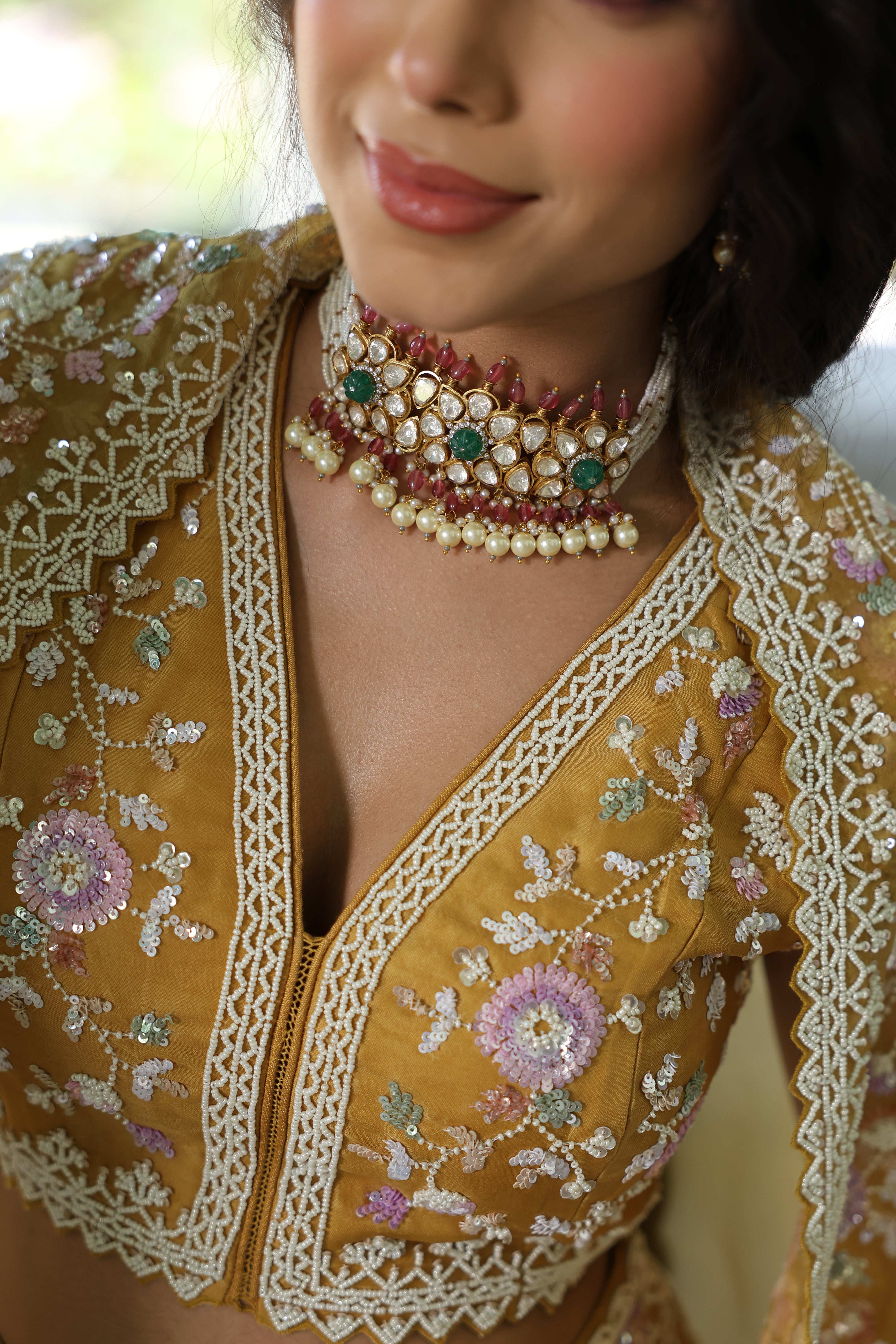 ENCRUSTED MOISSANITE NECKLACE SET WITH EARRINGS