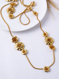 GILDED GARLAND NECKLACE - GOLD TEXTURED FINISH