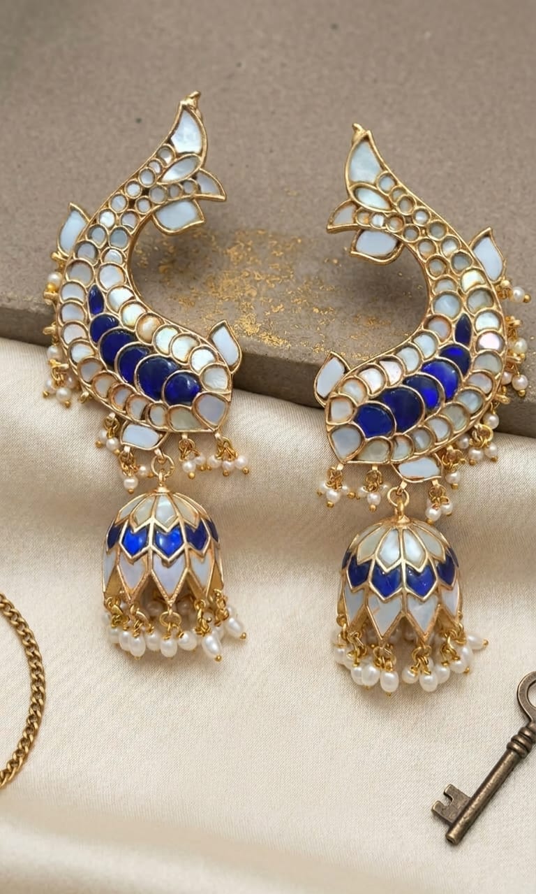 INDIGO MATSYA JHUMKAS