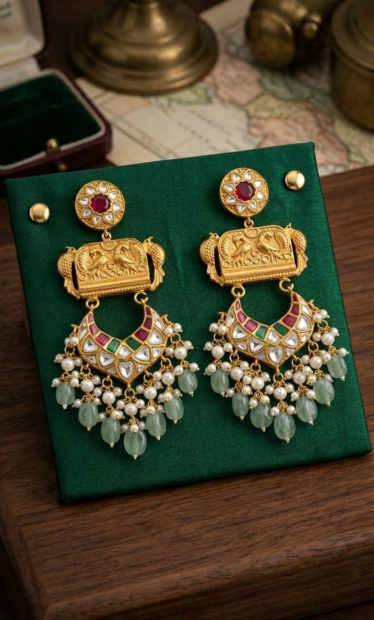 MAYURA CRESCENT CHANDBALI EARRING