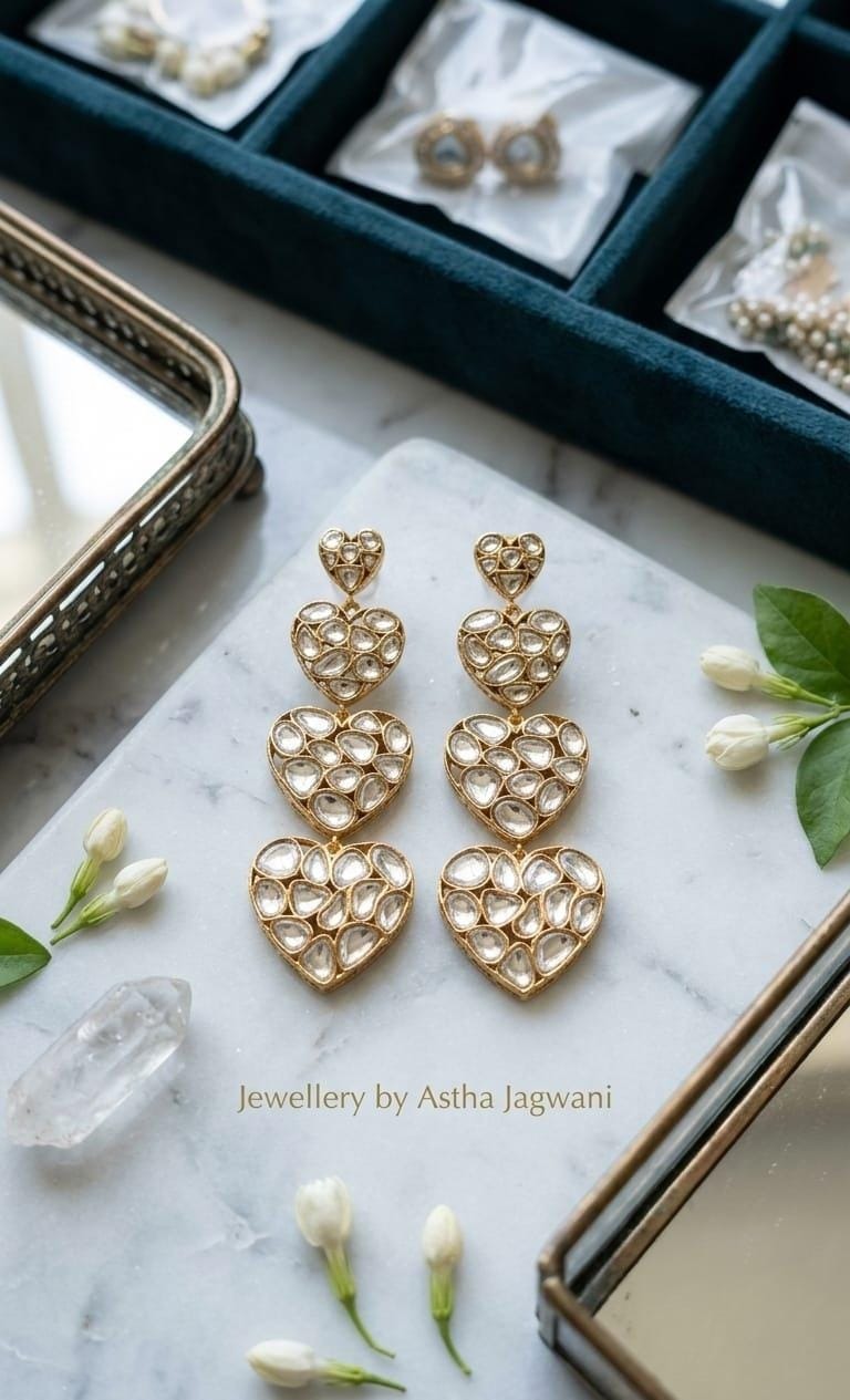 TRIPLE HEART EARRING