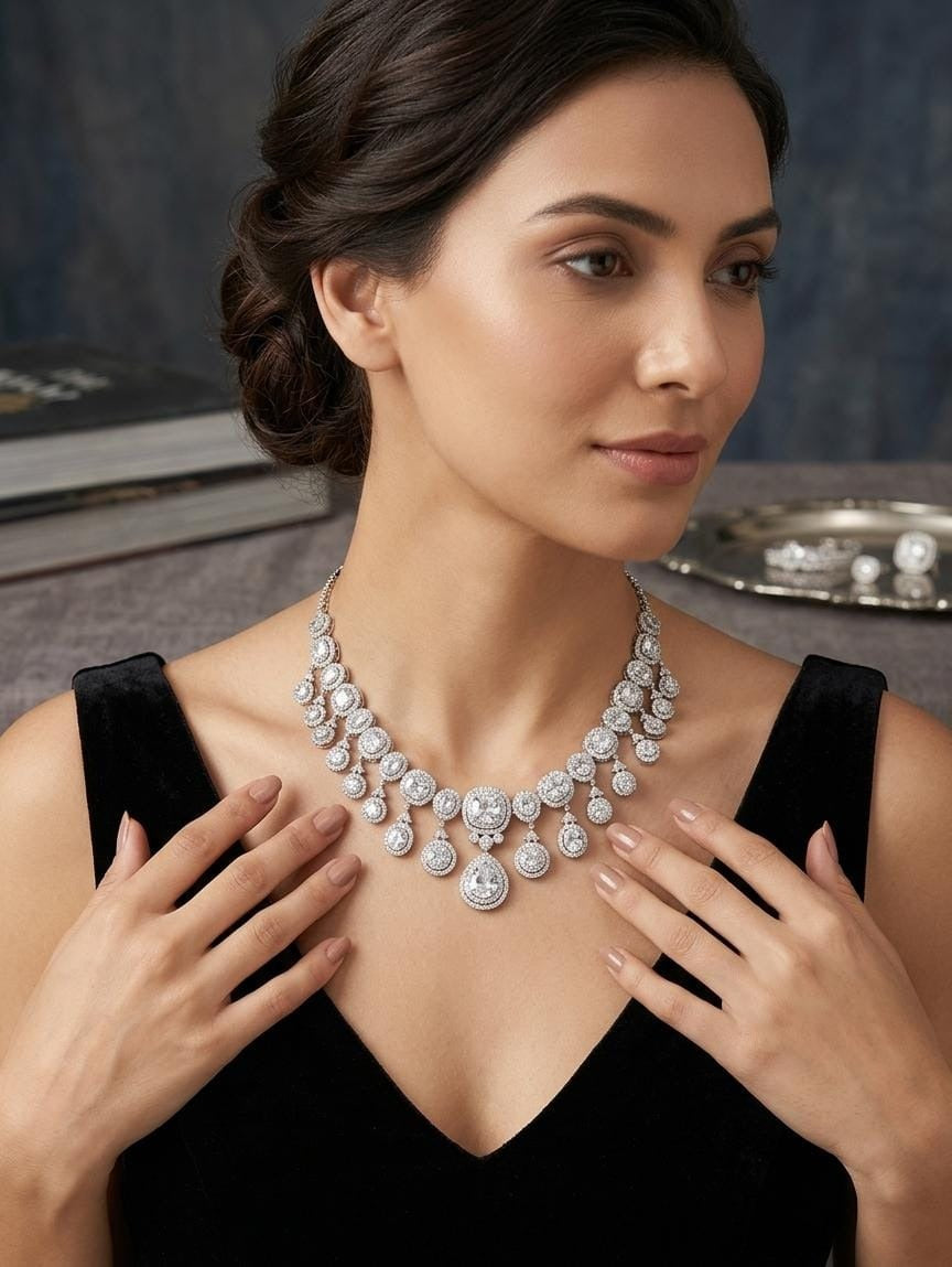 The Celeste Diamond Drop Necklace