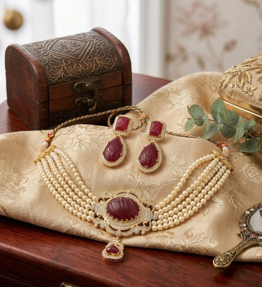 RAJWADA RUBY CHOKER