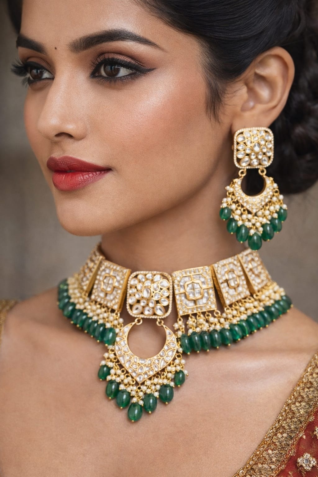 KUNDAN GILDED FOREST NECKLACE