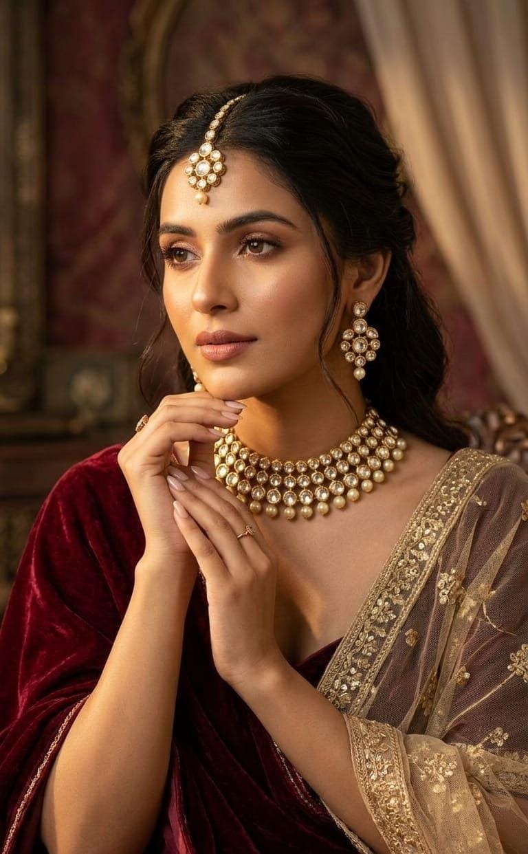 DEWDROP PEARL KUNDAN NECKLACE SET