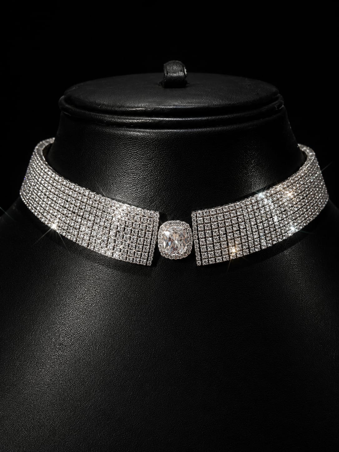 Celestial Spark Diamond Choker IN 925 SILVER