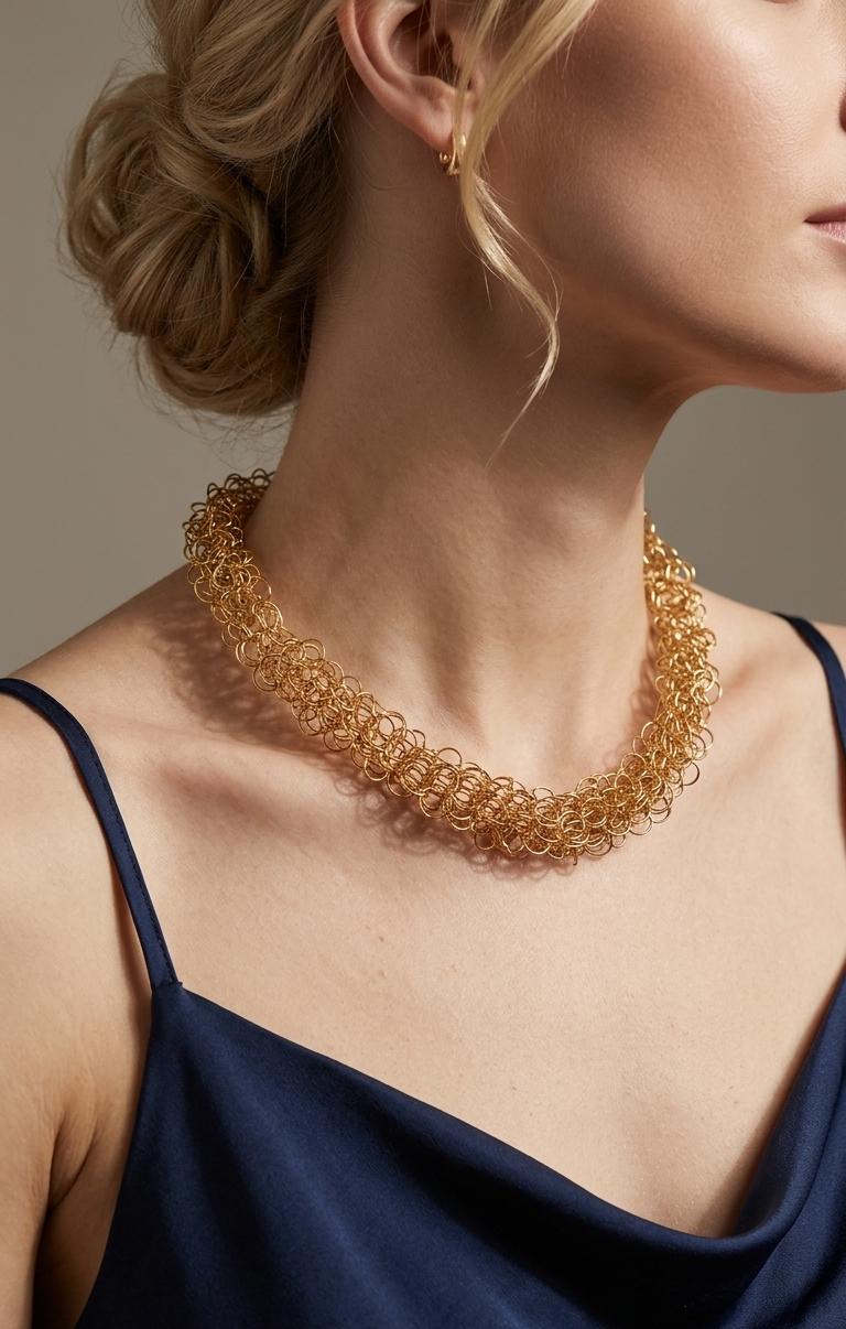 The Aurelia Mesh Collar IN 925 SILVER