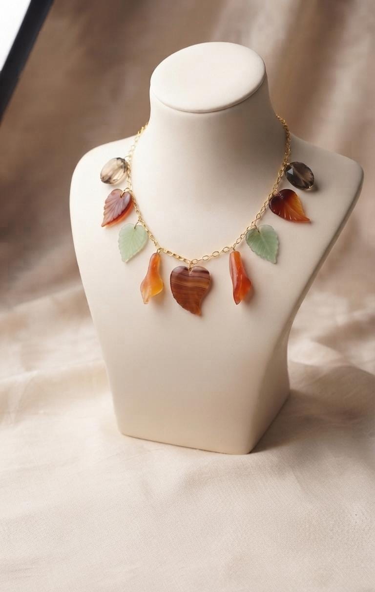The Gilded Harvest Carved Agate Necklace