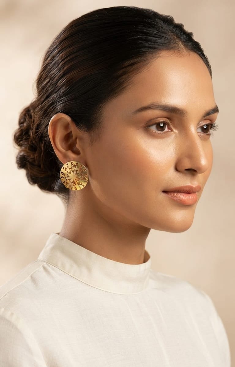 Mashrabiya Gold Studs ( Big)