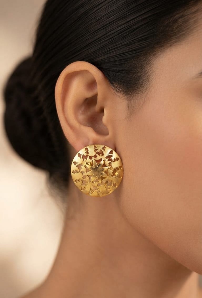Mashrabiya Gold Studs ( Big)
