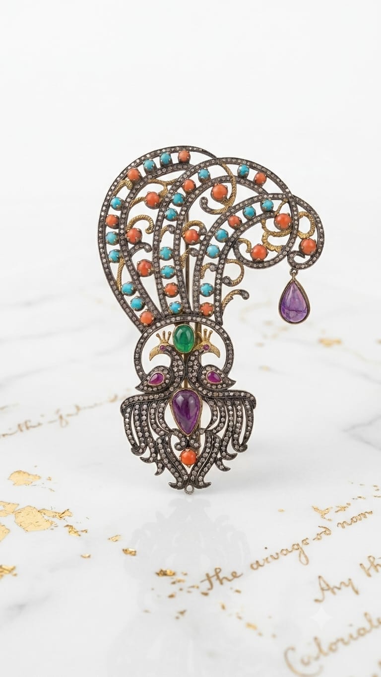 The Mayur-Pankh Sarpech: A Heritage Royal Kalangi IN 925 SILVER