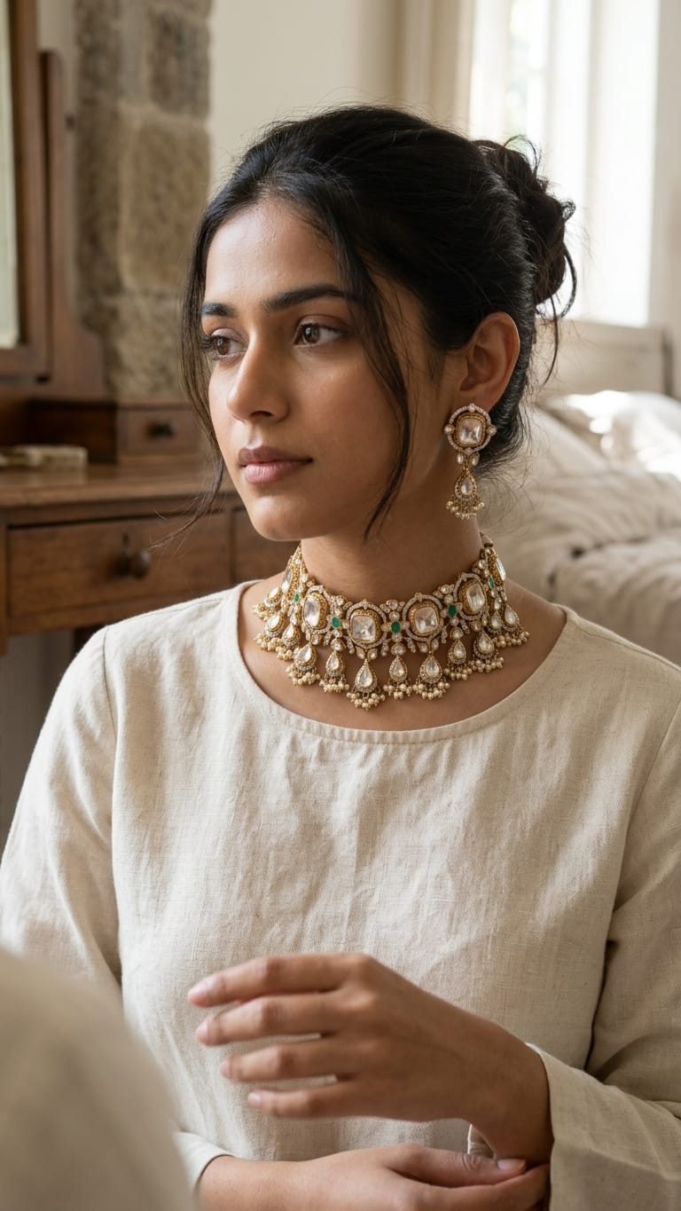 The Gulnaz Choker Set IN 925 SILVER