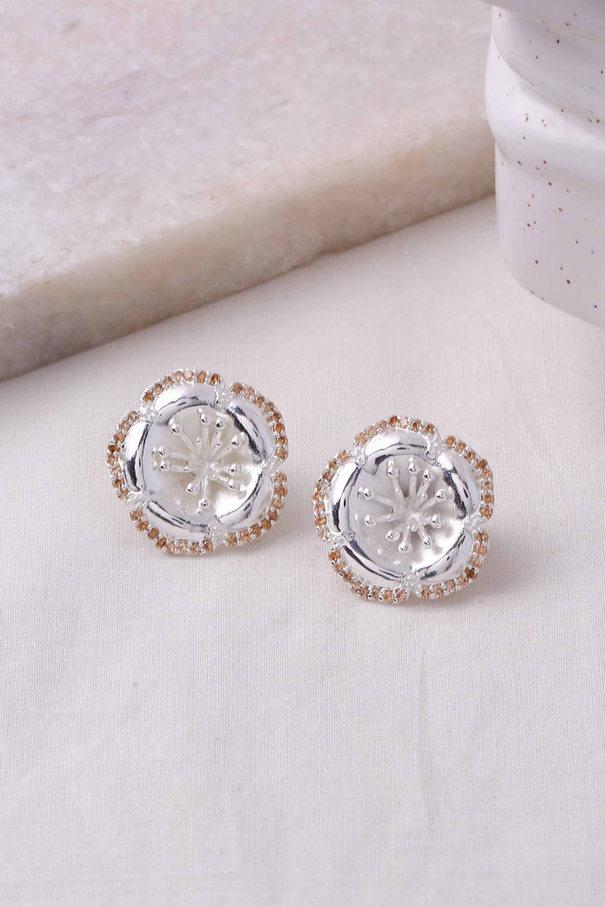 BLOOM STUDS - SILVER HIGH FINISH