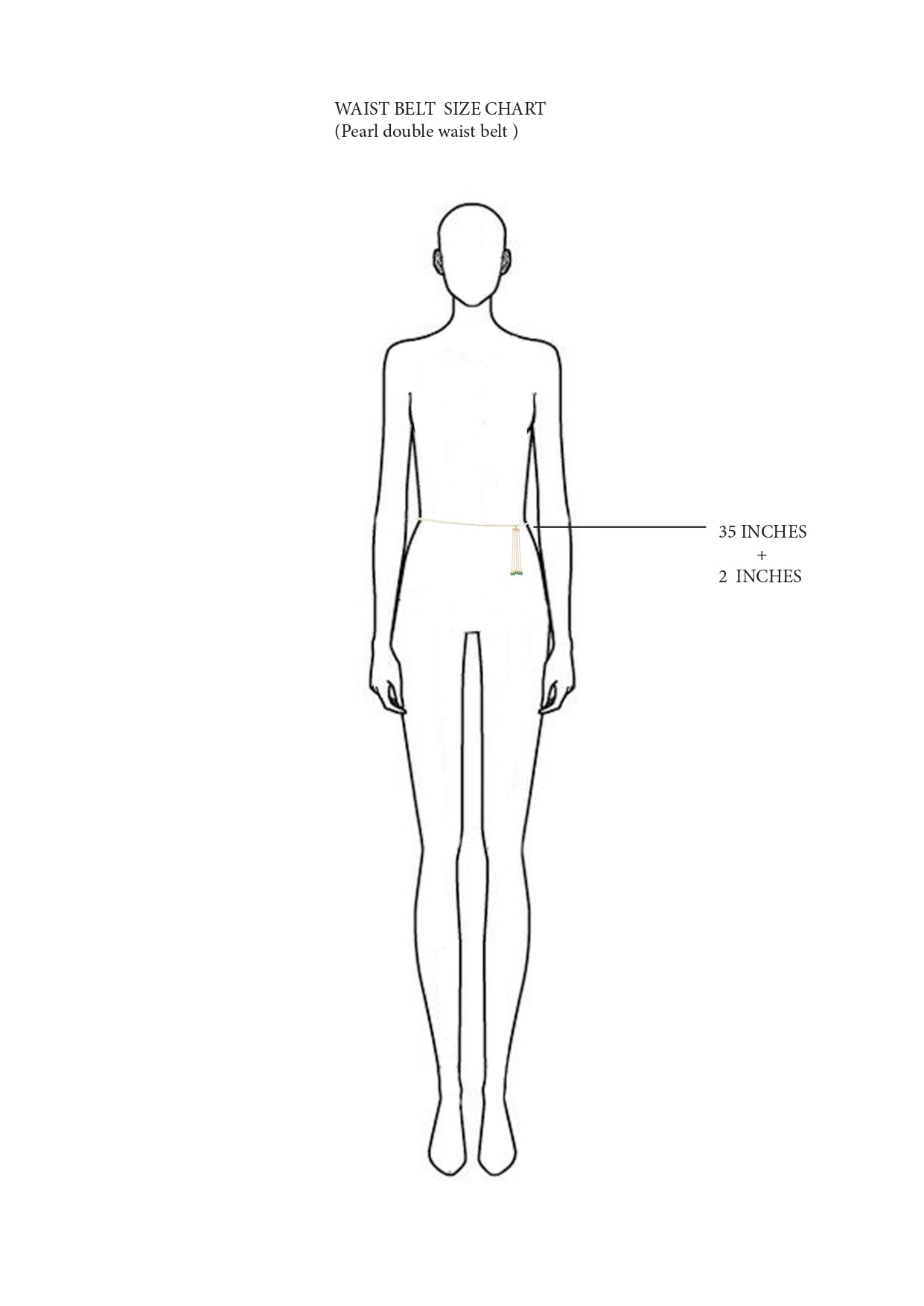 PEARL DOUBLE WAIST BELT WITH ONYX DROPS